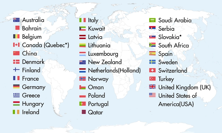 Countries’ Licenses for car rental in dubai