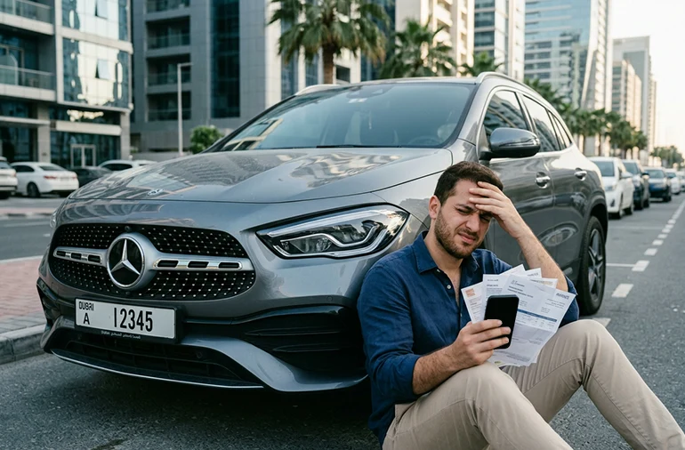 a man looking at hidden costs of car insurance