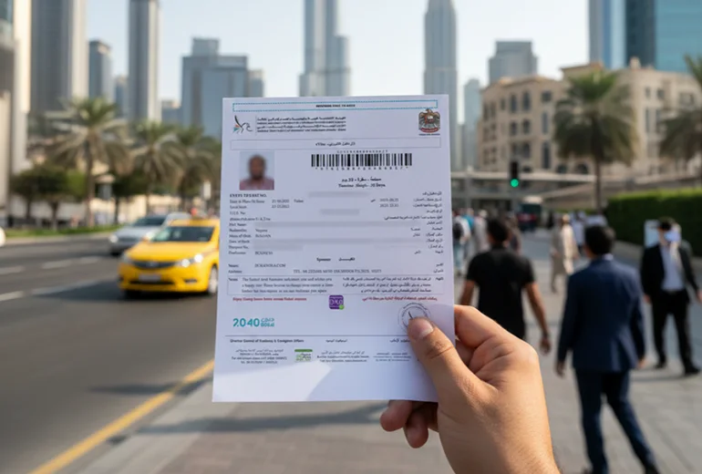 a real photo of Dubai visa