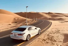 a car in Dubai roads