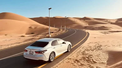 a car in Dubai roads