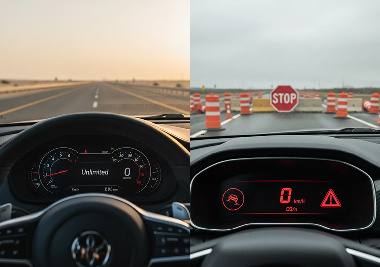 Car Rental Dubai vs Leasing Options in mileage limits