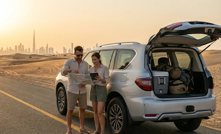 comparing cars for road trips in Dubai