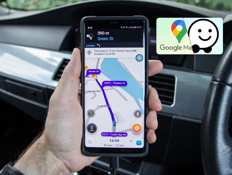 google maps and waze
