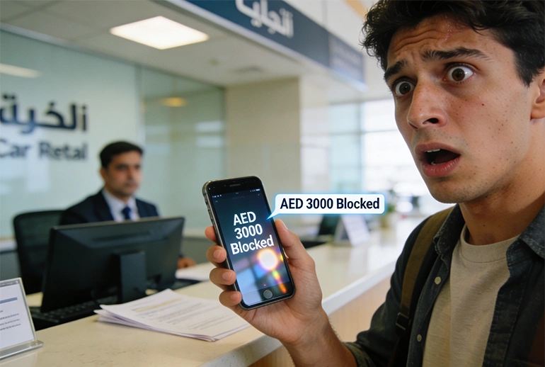 a man shocked because of deposit
