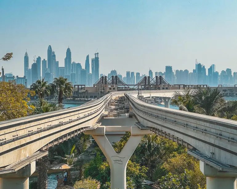palm monorail in Dubai