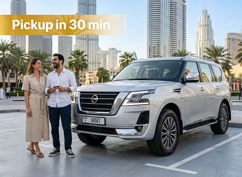 pick up rental car in 30 minutes
