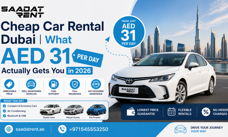 Cheap Car Rental Dubai | What AED 31 Per Day Actually Gets You in 2026