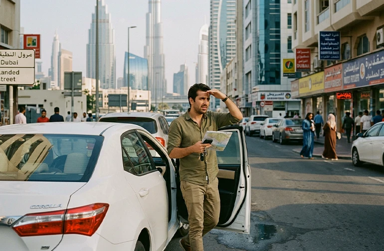 a driver in Dubai finding an address