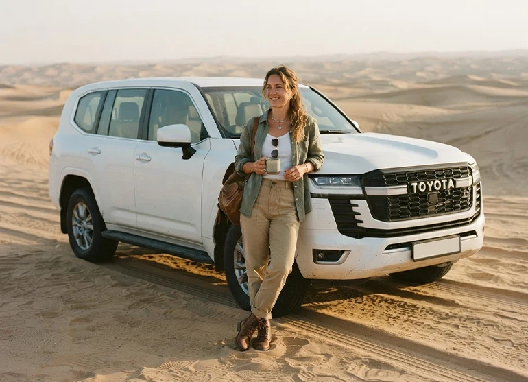 toyota in dubai desert