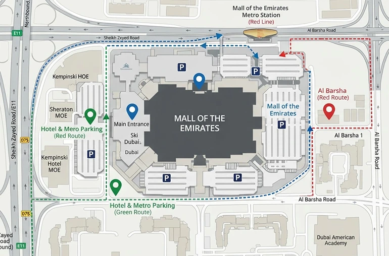 parking near Mall of the Emirates