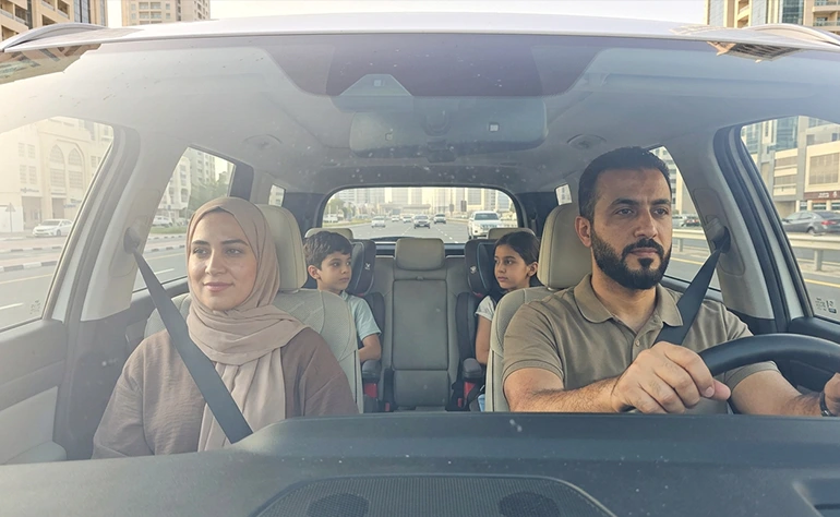 a family travelling in Dubai