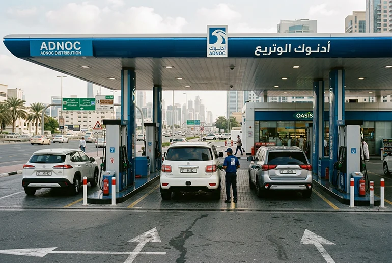 ADNOC Distribution petrol station in Dubai