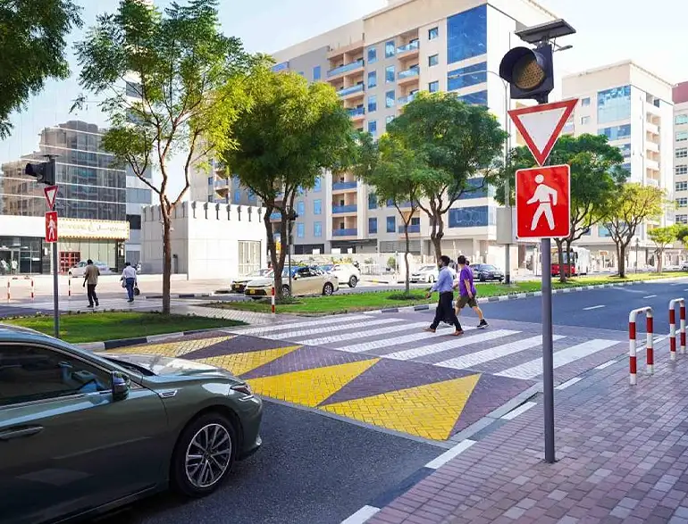 Crossing sign in Dubai