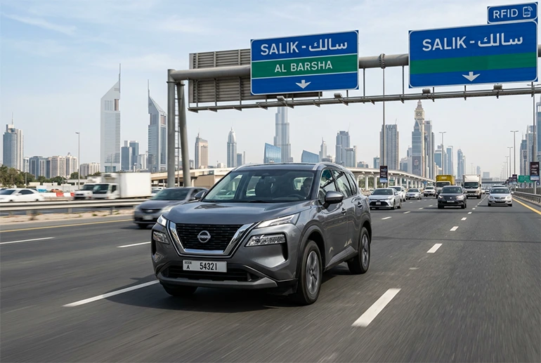 salik in Dubai to Hatta road