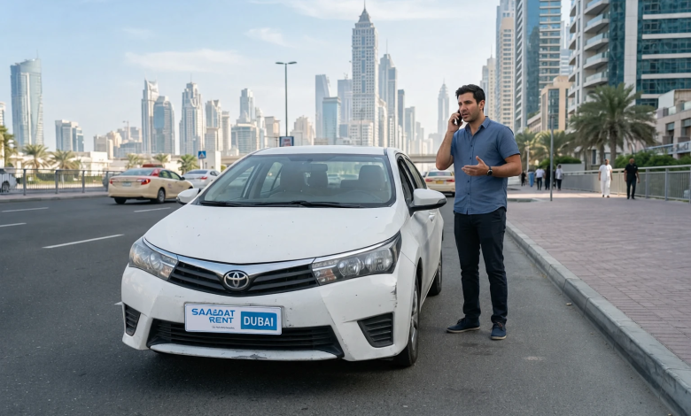 Accident in a Rental Car in Dubai